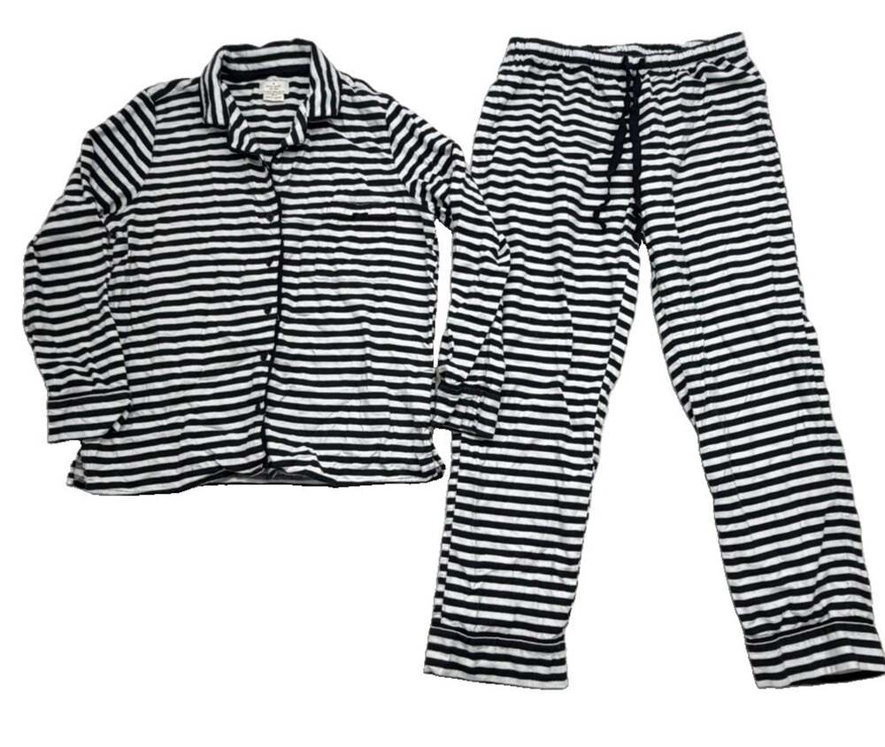 Kate Spade Pajama Set Stripe M New York Dream a Little Dream Knit Collared